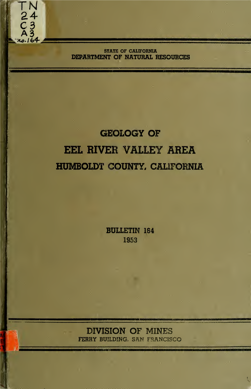 Geology of Eel River Valley Area, Humboldt County, California