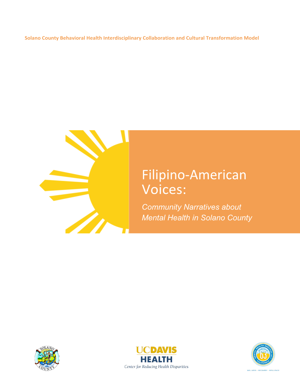 Filipino-American Voices: Community Narratives About Mental Health in Solano County