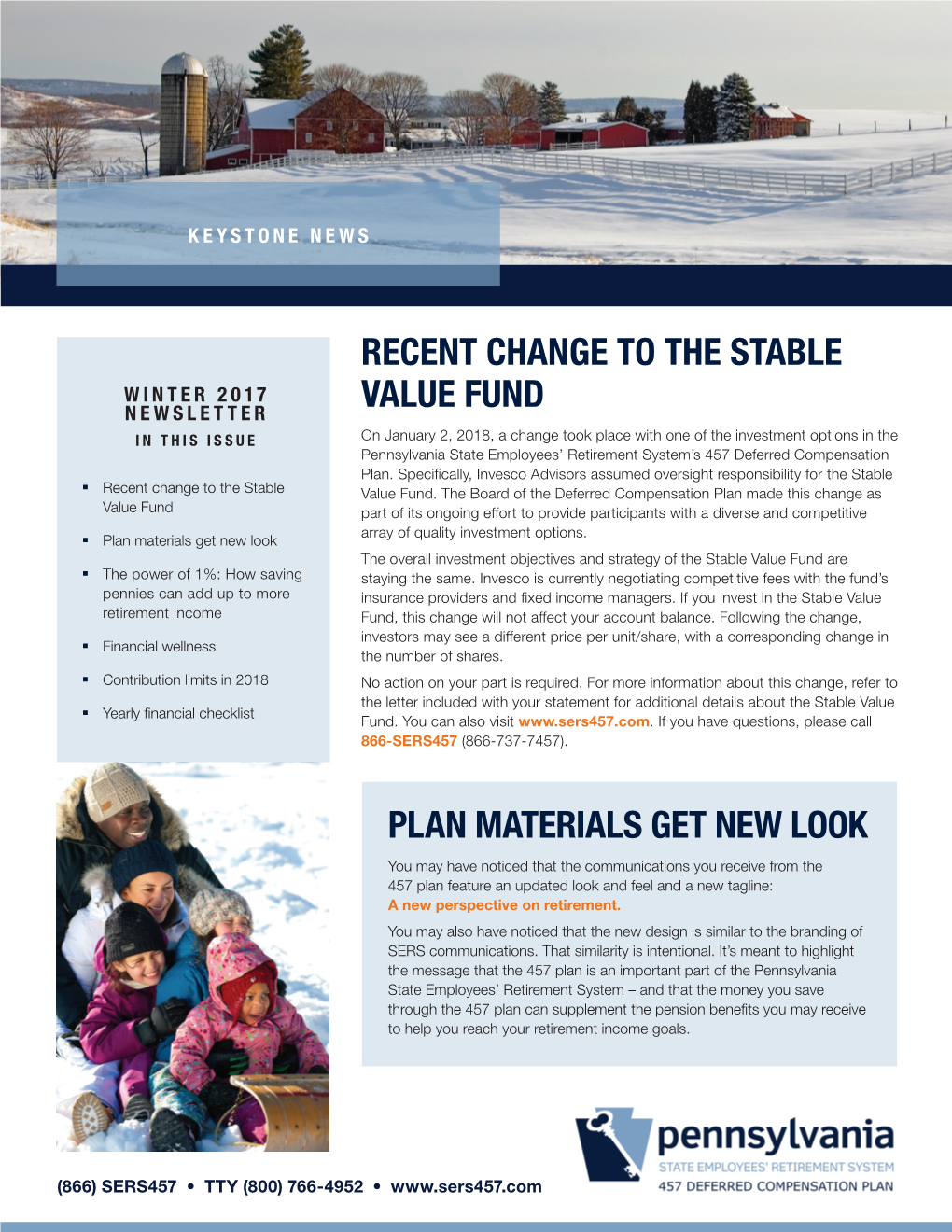Recent Change to the Stable Value Fund Plan Materials
