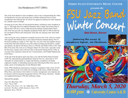 2020 Winter Jazz Band Concert Program