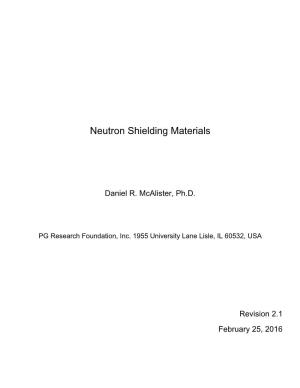 Neutron Shielding Materials