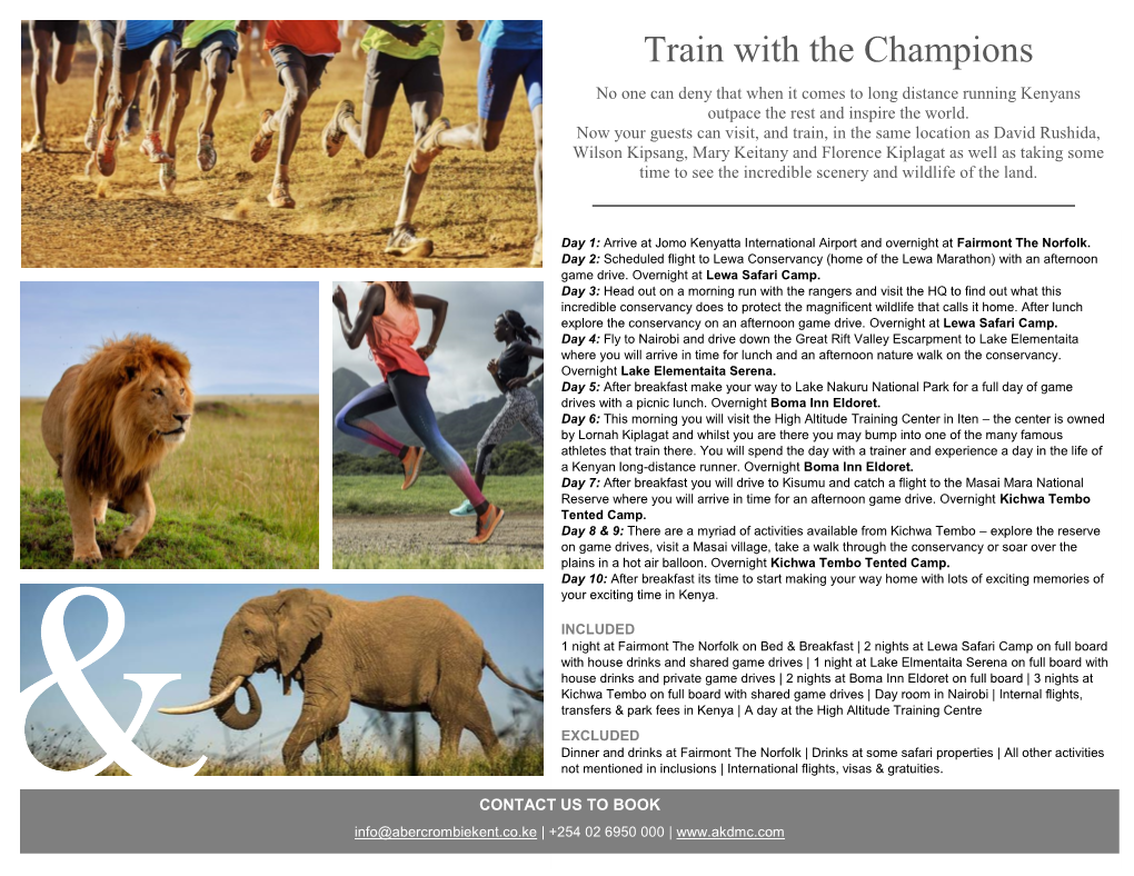 Train with the Champions