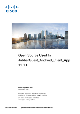 Cisco Jabber Guest Client App for Android 11.0.1 Licensing Document