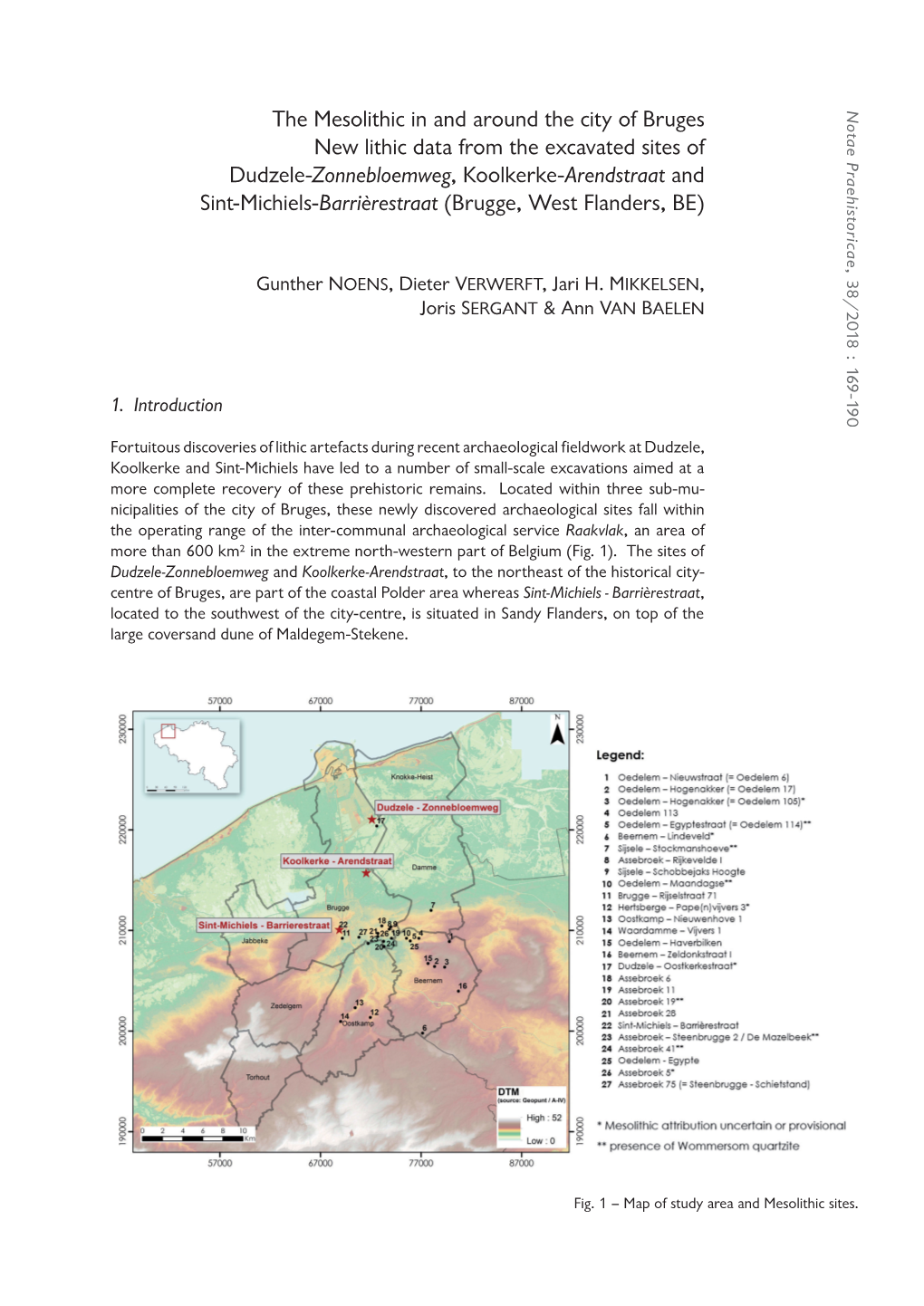 The Mesolithic in and Around the City of Bruges New Lithic Data from The