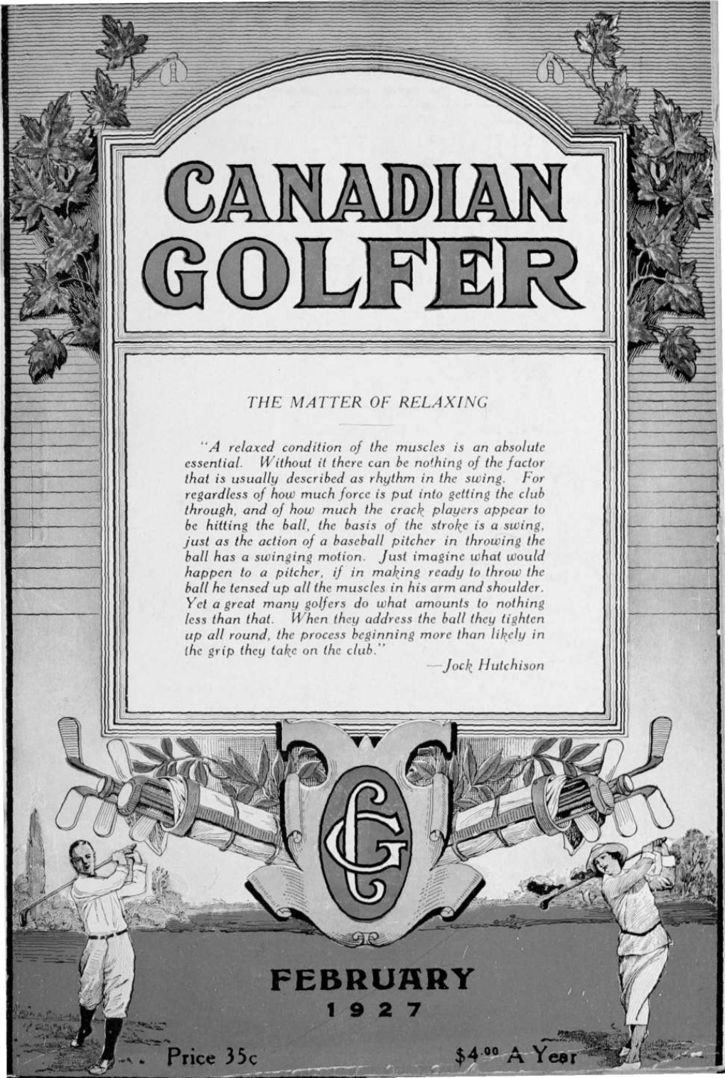 Canadian Golfer, February, 1927