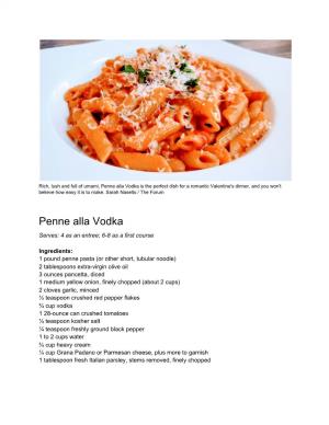 Penne Alla Vodka Is the Perfect Dish for a Romantic Valentine's Dinner, and You Won't Believe How Easy It Is to Make