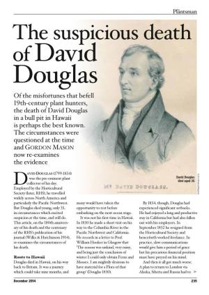 The Suspicious Death of David Douglas