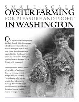 Oyster Farming for Pleasure and Profit in Washington