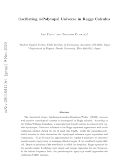 Oscillating 4-Polytopal Universe in Regge Calculus