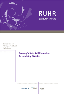 Germany's Solar Cell Promotion