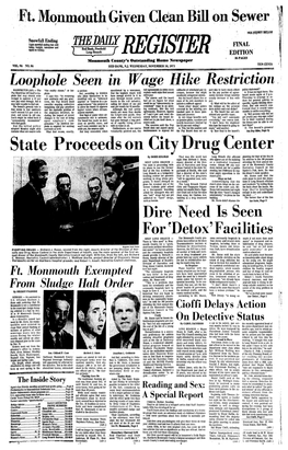 State Proceeds on City Drug Center by DORIS KULMAN That Was the Word Last Long Branch City Officials' Planning for Star of the Sea in Night from Richard J