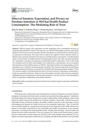 Effect of Emotion, Expectation, and Privacy on Purchase