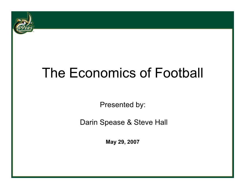 The Economics of Football