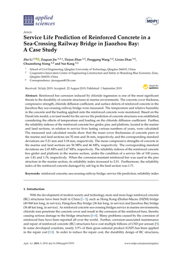 Service Life Prediction of Reinforced Concrete in a Sea-Crossing Railway Bridge in Jiaozhou Bay: a Case Study