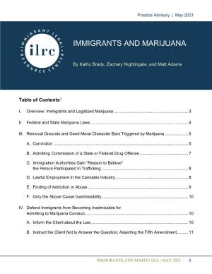 Immigrants and Marijuana | May 2021 1