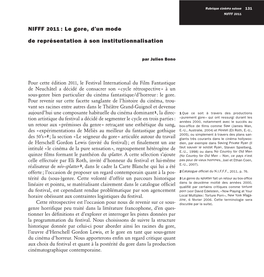 NIFFF 2011 : Le Gore, D'un Mode De Représentation À Son Institutionnalisation