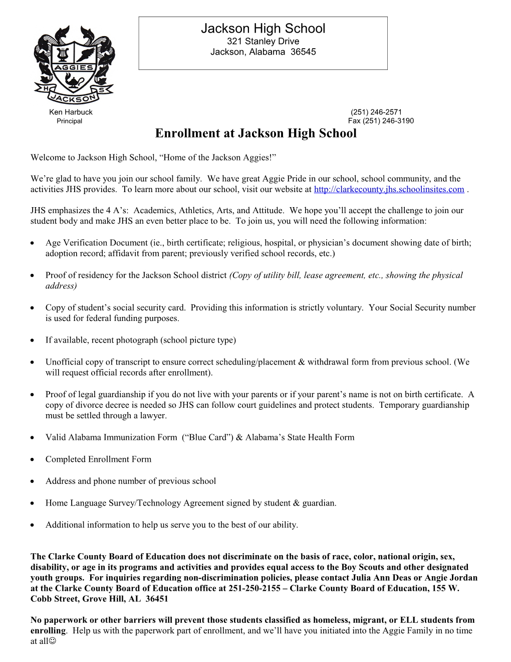 Enrollment at Jackson High School