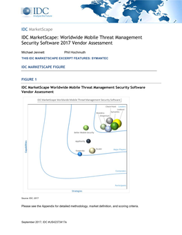 IDC Marketscape: Worldwide Mobile Threat Management Security Software 2017 Vendor Assessment
