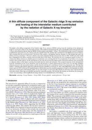 A Thin Diffuse Component of the Galactic Ridge X-Ray Emission and Heating of the Interstellar Medium Contributed by the Radiation of Galactic X-Ray Binaries