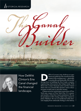 How Dewitt Clinton's Erie Canal Changed the Financial Landscape