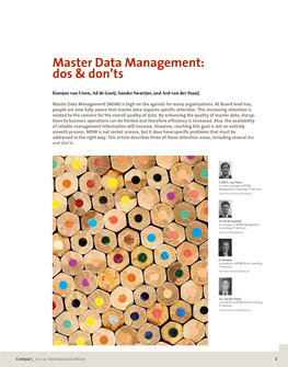 Master Data Management: Dos & Don’Ts