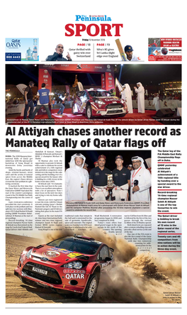 Al Attiyah Chases Another Record As Manateq Rally of Qatar Flags