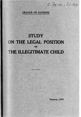 Study on the Legal Position the Illegitimate Child