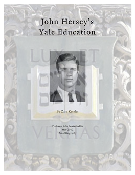 John Hersey's Yale Education