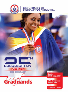 Uew 25Th Congregation-Virtual, Second Session, May., 2021