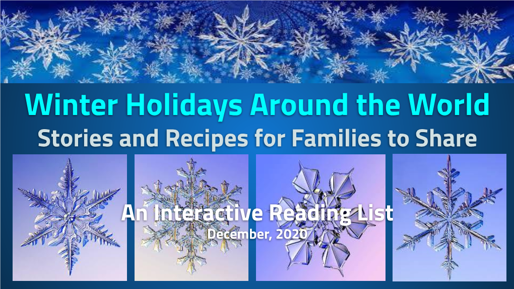 Winter Holidays Around the World Stories and Recipes for Families to Share