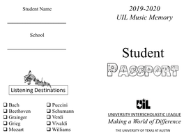 Student Name 2019-2020