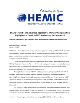 HEMIC's Holistic and Advanced Approach to Workers