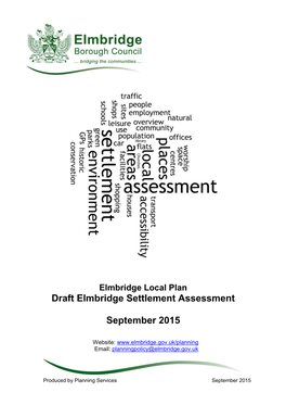 Draft Elmbridge Settlement Assessment September 2015