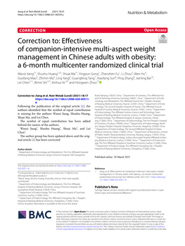 Correction To: Effectiveness of Companion-Intensive Multi-Aspect