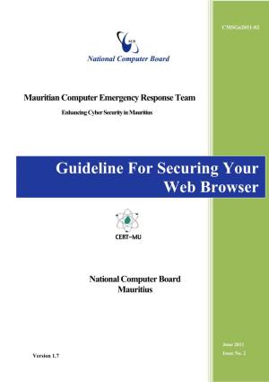 Guideline for Securing Your Web Browser P a G E | 2