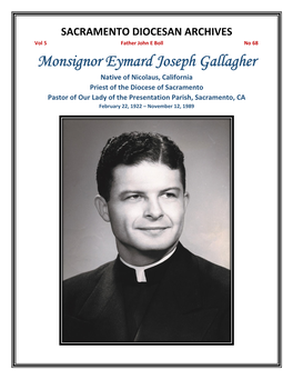 Monsignor Eymard Joseph Gallagher