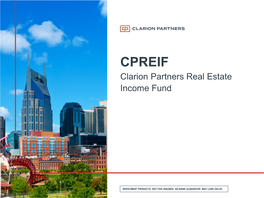 CPREIF Clarion Partners Real Estate Income Fund