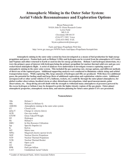 Atmospheric Mining in the Outer Solar System: Aerial Vehicle Reconnaissance and Exploration Options