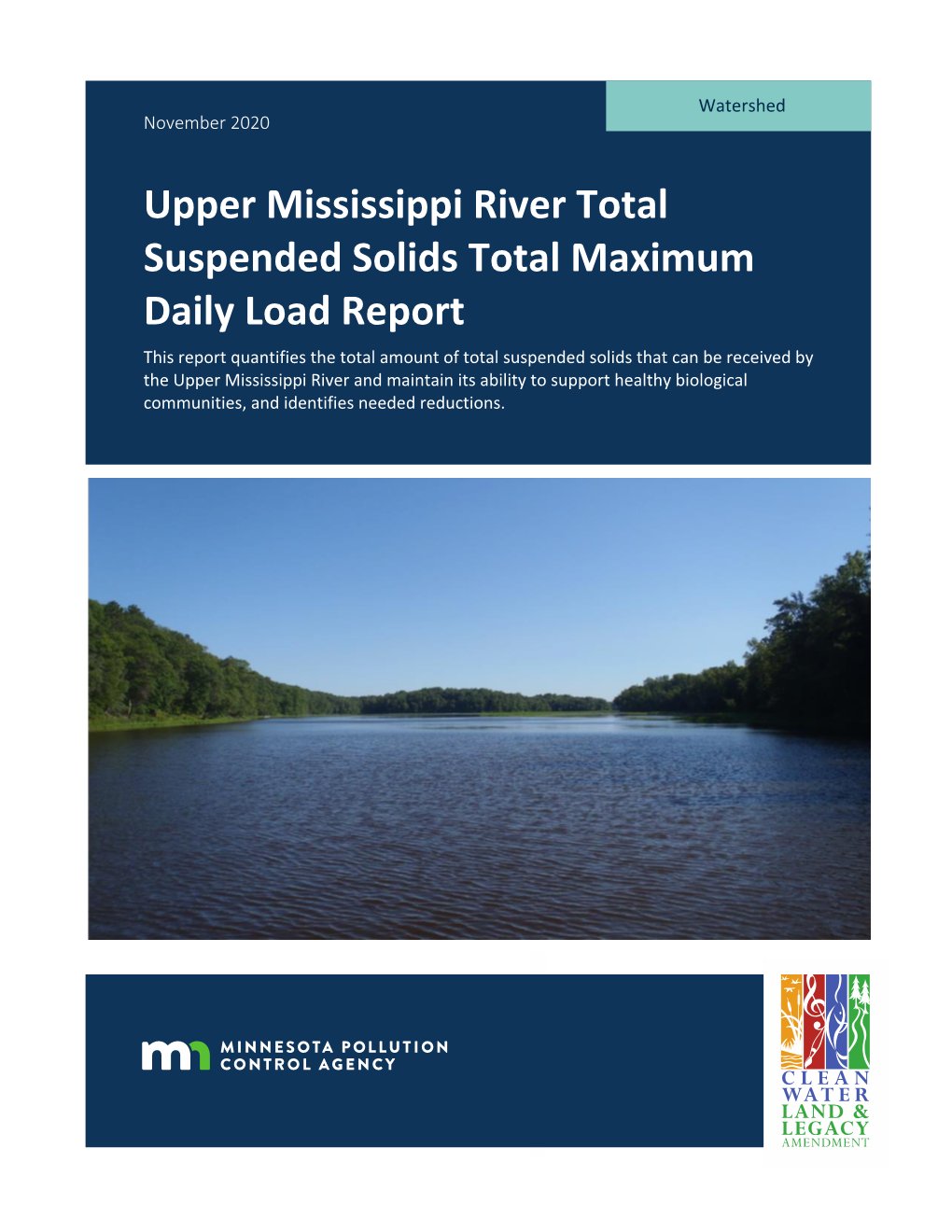 Upper Mississippi River Total Suspended Solids Total Maximum