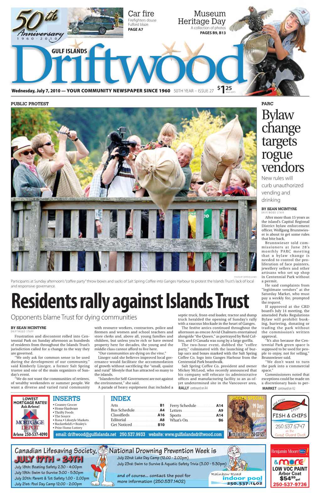 Residents Rally Against Islands Trust