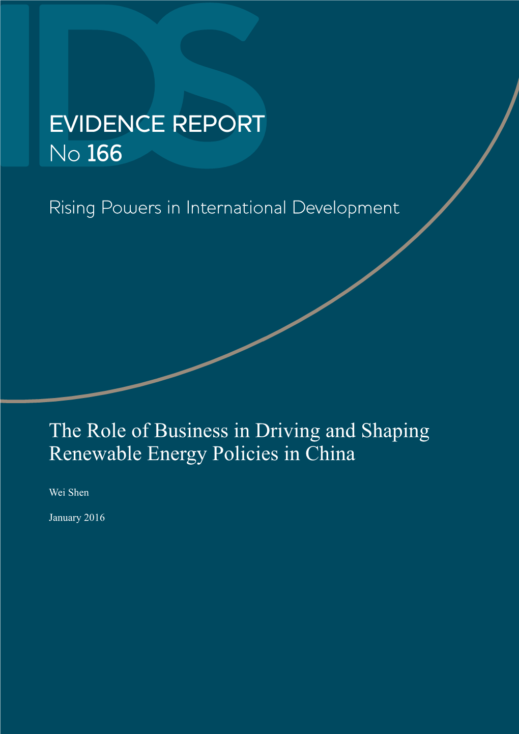 The Role of Business in Driving and Shaping Renewable Energy Policies in China