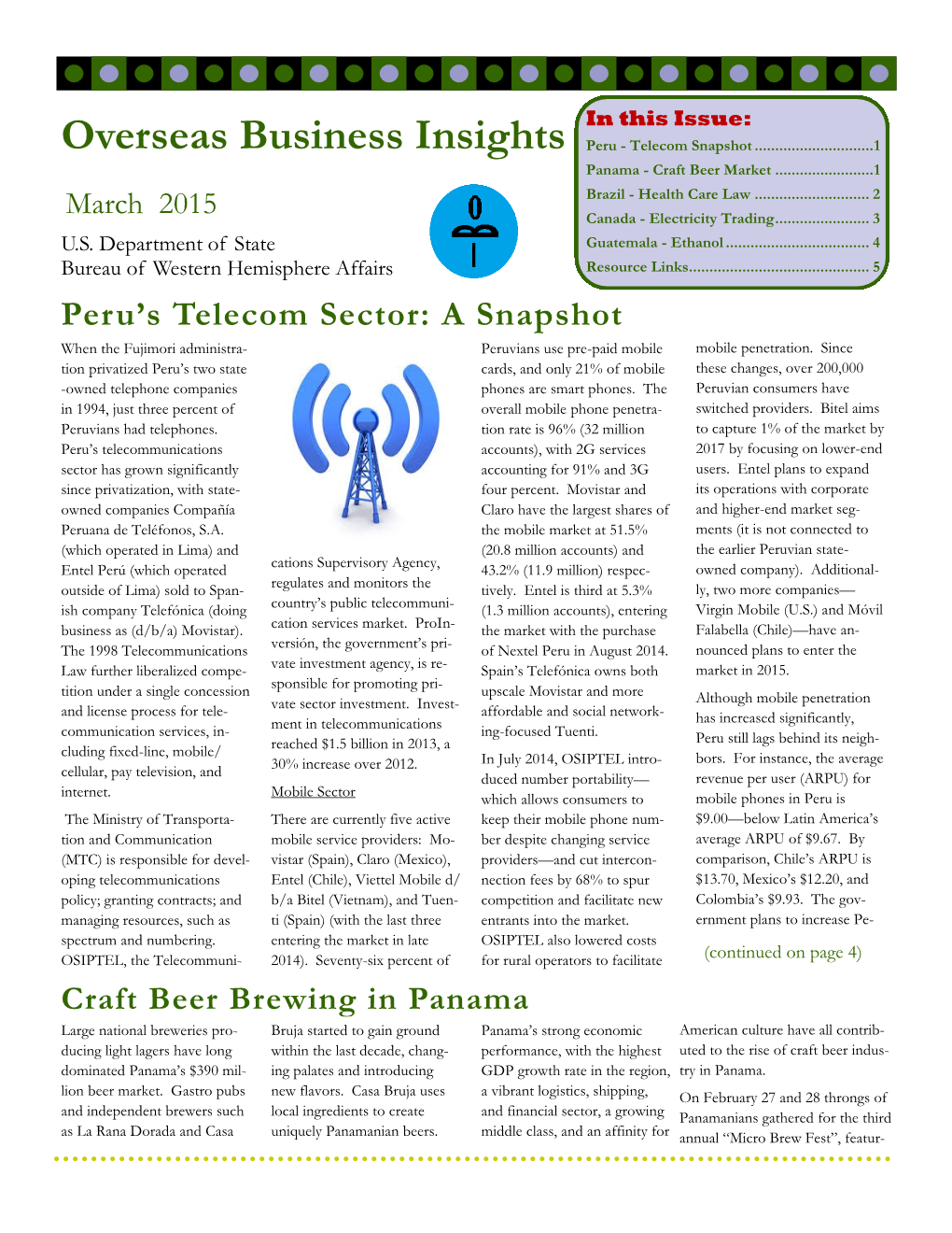 Peru Telecom – Continued from Page 1 -Ru’S ARPU Through Electronic Banking and Second with 20%
