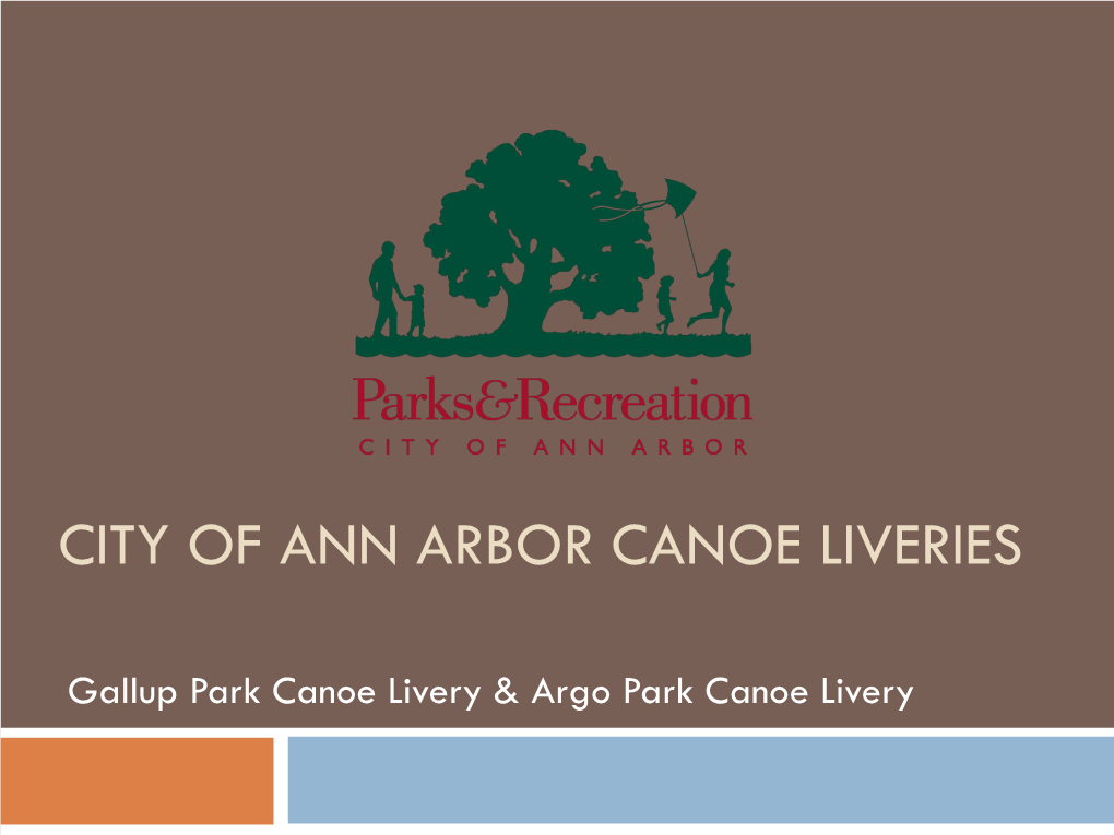 Ann Arbor Canoe Liveries