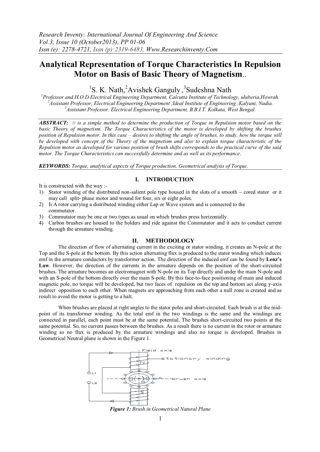 Analytical Representation of Torque Characteristics in Repulsion Motor on Basis of Basic Theory of Magnetism