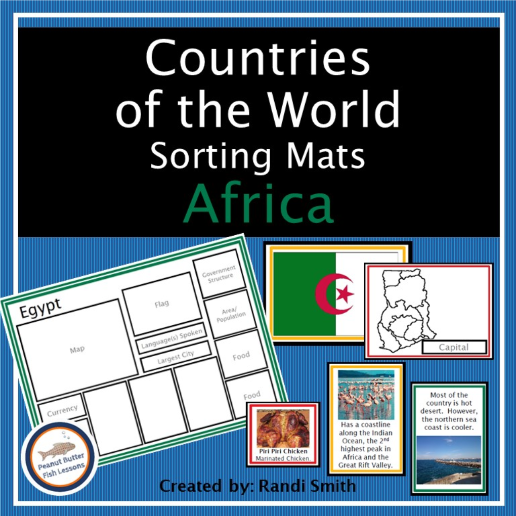 Africa Sorting Mats