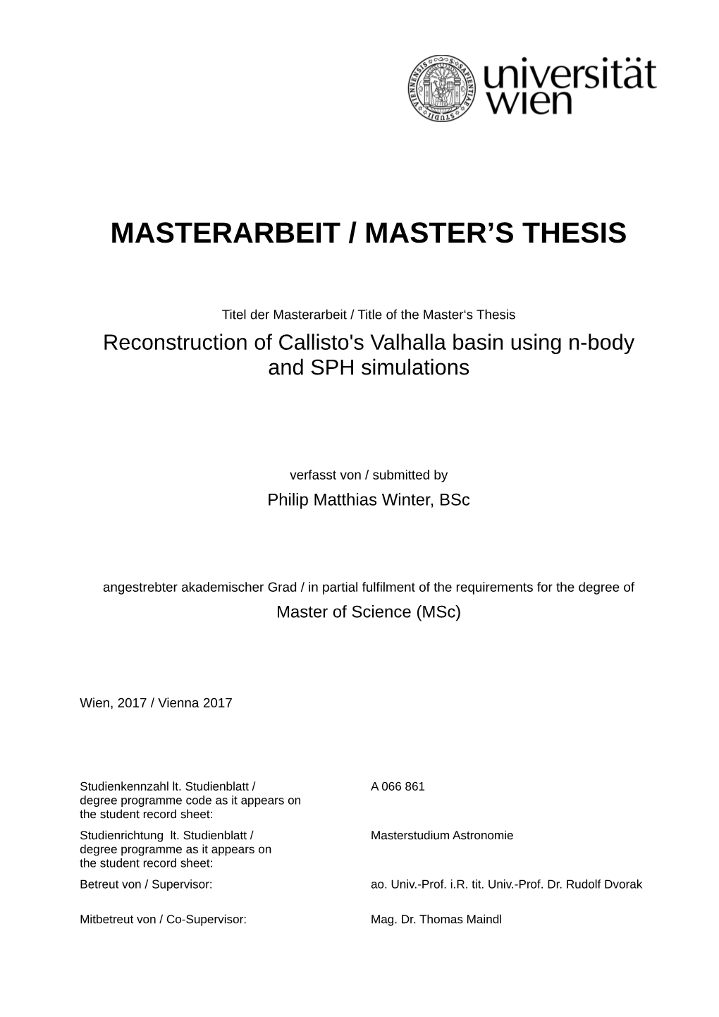 Masterarbeit / Master's Thesis