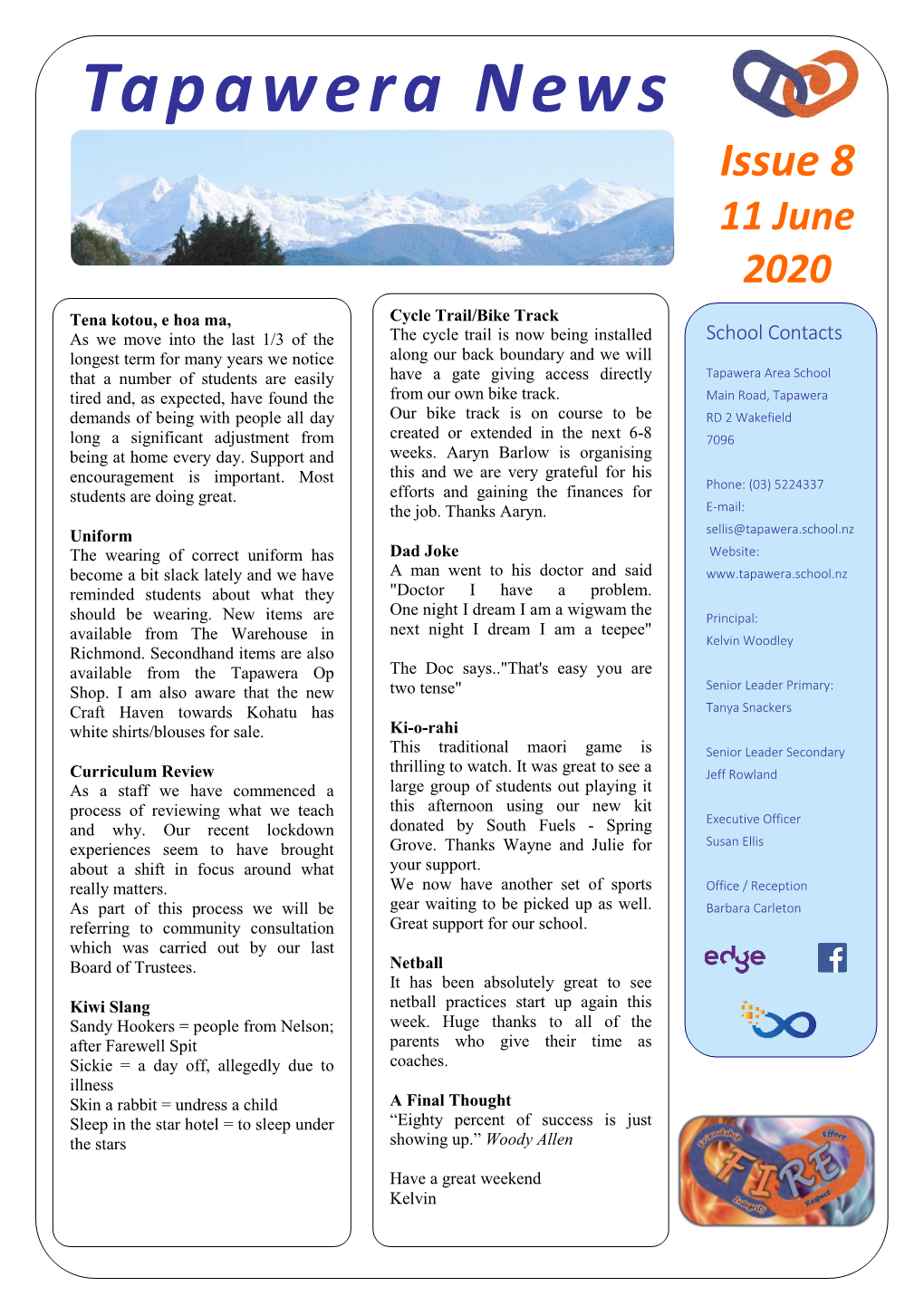 Tapawera News Issue 8 11 June 2020