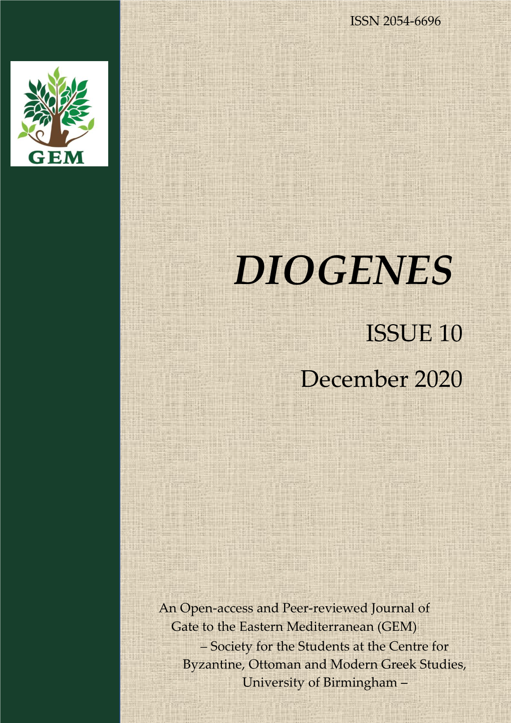 Diogenes 10 (2020) ISSN 2054-6696