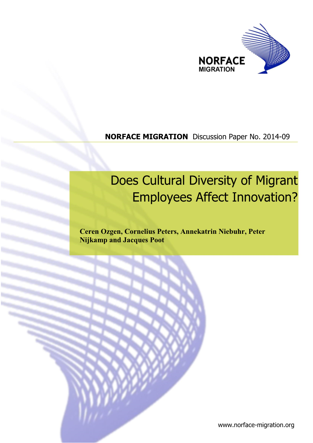 Does Cultural Diversity of Migrant Employees Affect Innovation?