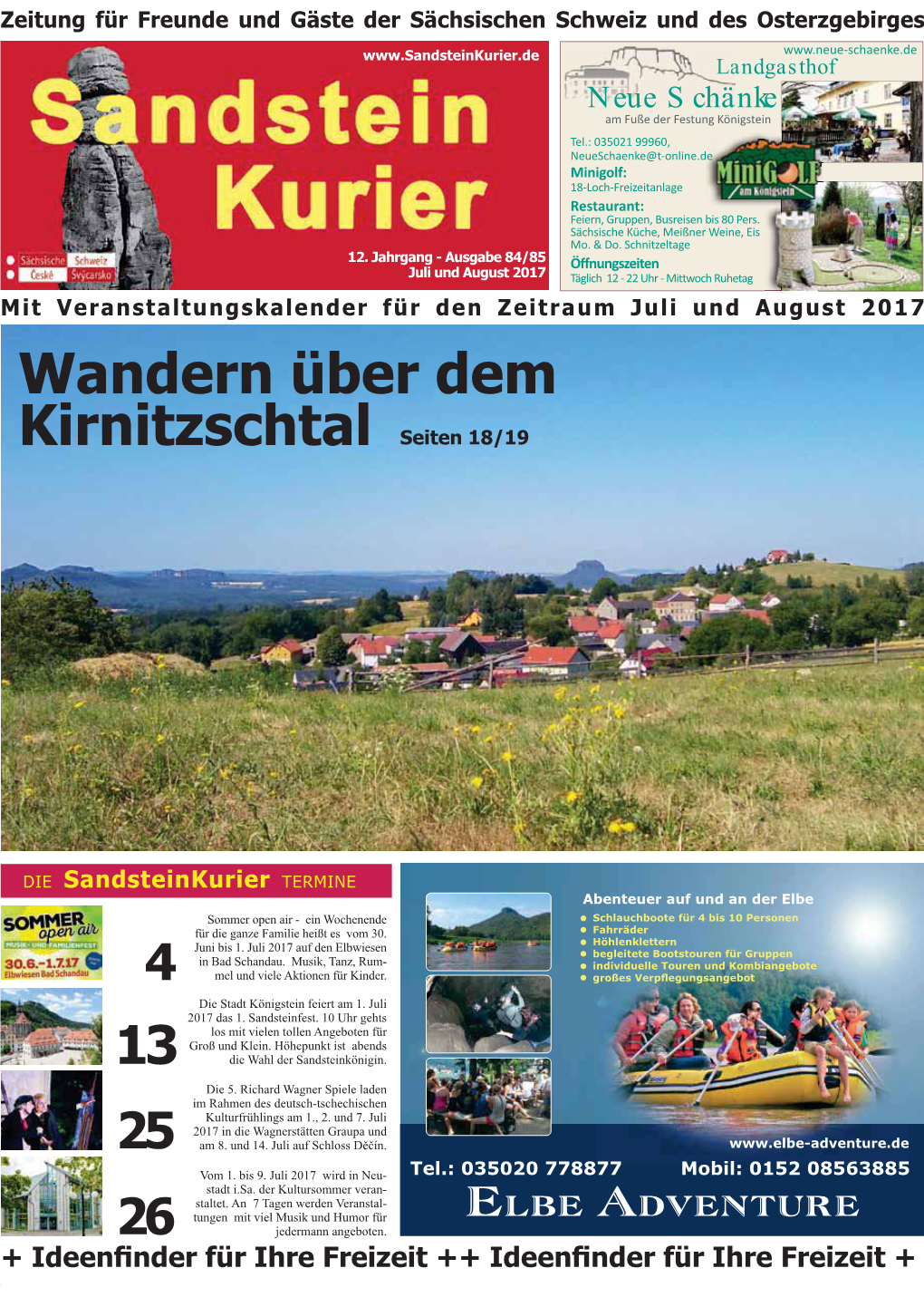 Wandern Über Dem Kirnitzschtal Seiten 18/19